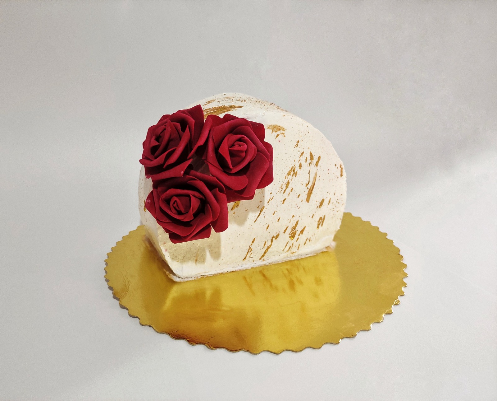 Classic White Wedding Cake - Front View